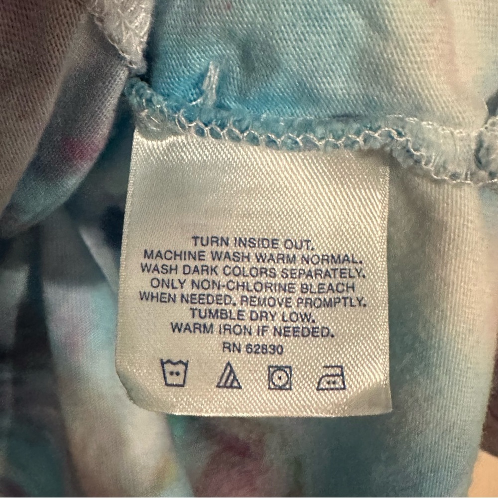 Lands End Tie-Dye V-neck Sleeveless Cotton Casual Summer Dress - Picture 3 of 6